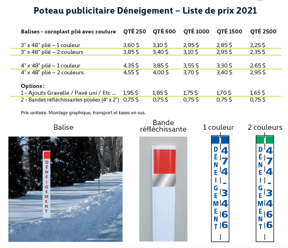Groupe DPI - Balises pour le déneigement